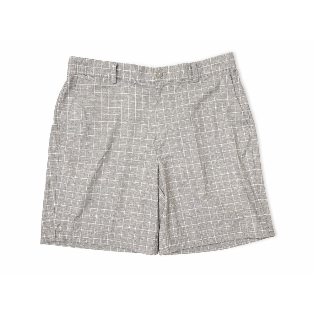 Nike Golf Dri-FIT Shorts Grey‎ White Plaid Performance Check Mens Size 32